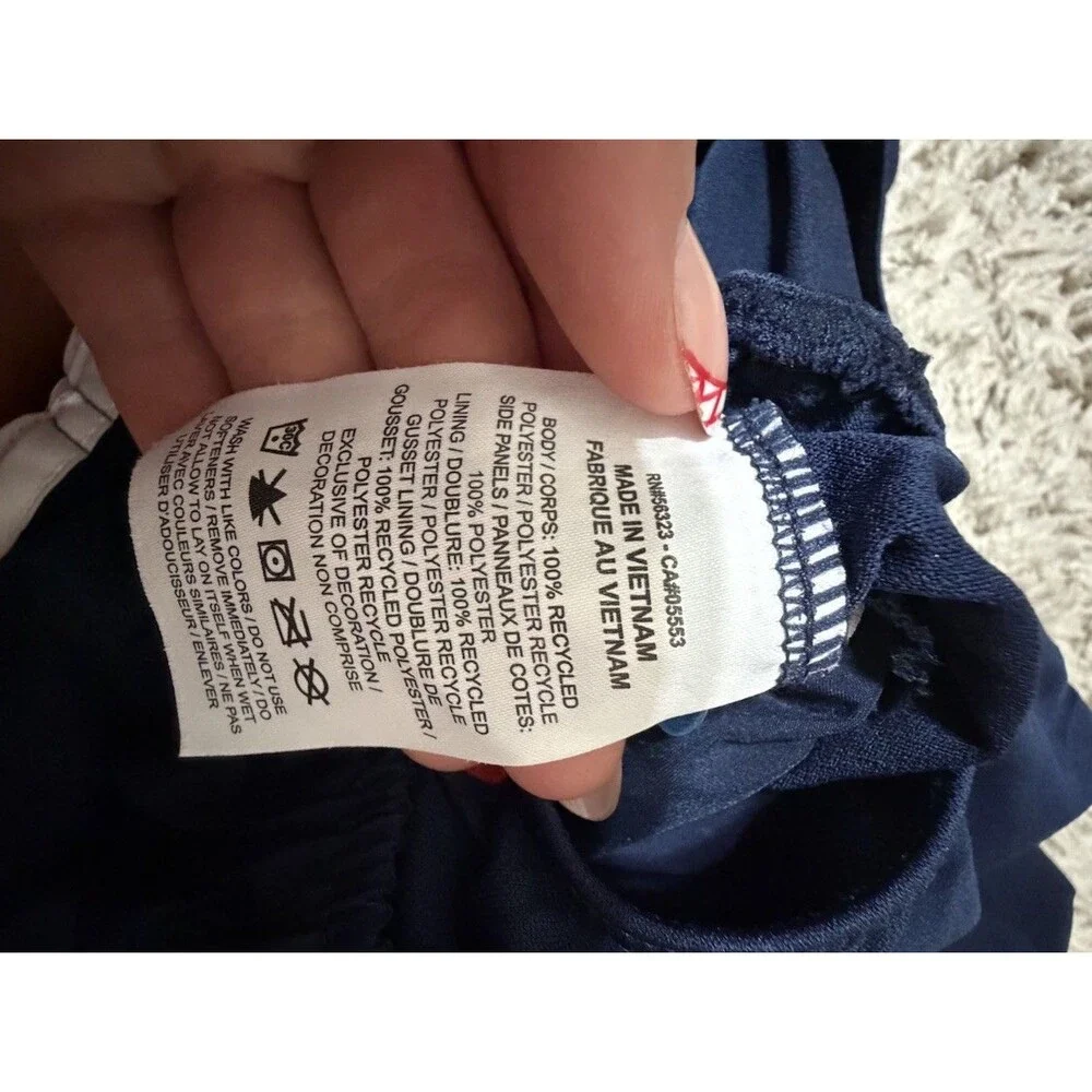 Nike Women's Large Dri-FIT Tempo Mid-Rise Brief-Lined Running Shorts 3” Navy